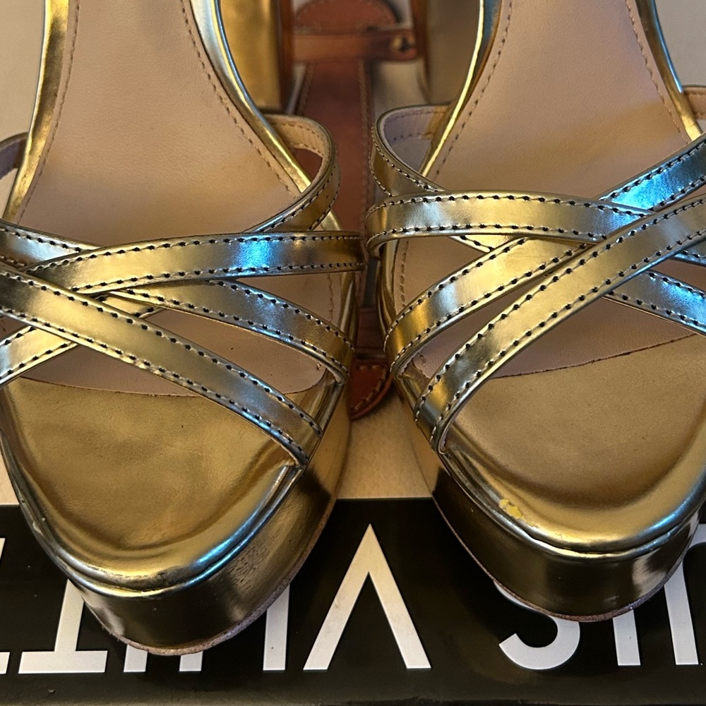 Rachel zoe metallic Gold Platform Heels - Picture 13 of 16